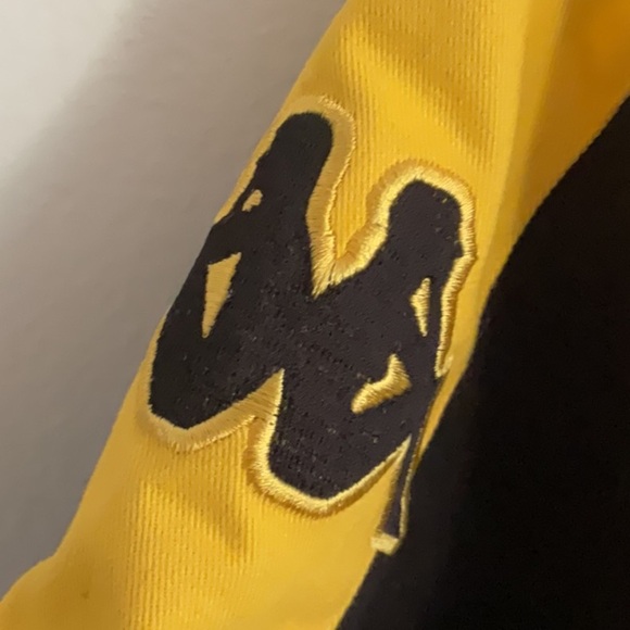 Kappa Varsity Bomber Jacket Black and Yellow - Picture 5 of 7